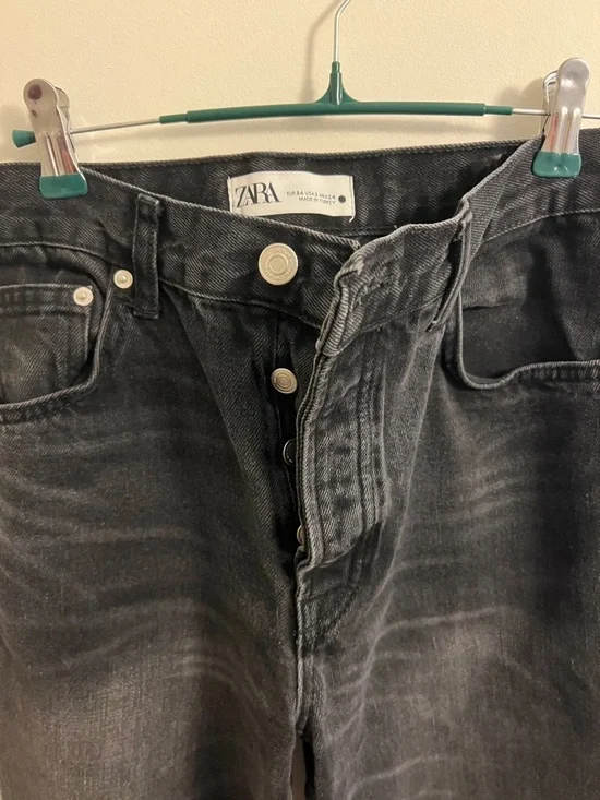 ZARA Faded Wide Leg Jeans - Picture 2 of 4